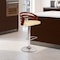 Armen Living Adele Adjustable Height Swivel Cream Faux Leather and Walnut Wood Bar Stool with Chrome Base LCADSWBACRWA - alternate 2